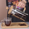 Sivaphe 34 OZ Bamboo French Press Stainless Steel High Borosilicate