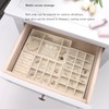 Cecijelry Jewelry Organizer Trays for Drawer, Stackable Velvet 8in Jewelry