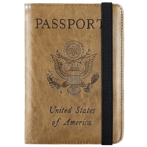 Passport Holder Cover Wallet Case RFID Blocking Leather Card Travel