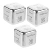 Kisangel 3pcs Stainless Steel Food Decision Dice Unique Game Props