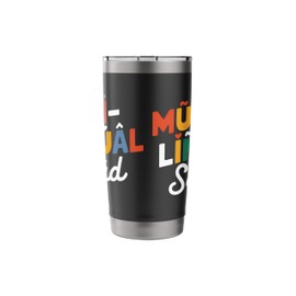 Multilingual Squad International Literacy Day Teach Language Stainless Steel Insulated Tumbler