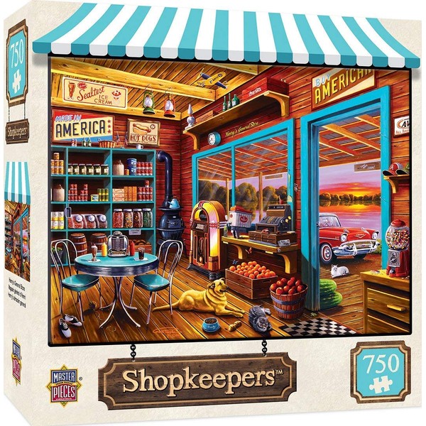 MasterPieces Shopkeepers Jigsaw Puzzle, Henry's General Store, Featuring Art by Geno Peoples, 750 Pieces,Multicolored,18"X24"
