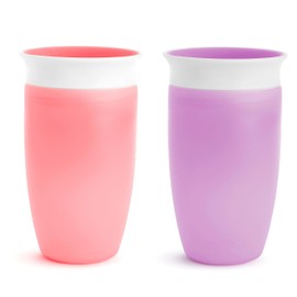 Munchkin Miracle 360 Sippy Cup, Pink/Purple, 10 Ounce, 2 Count