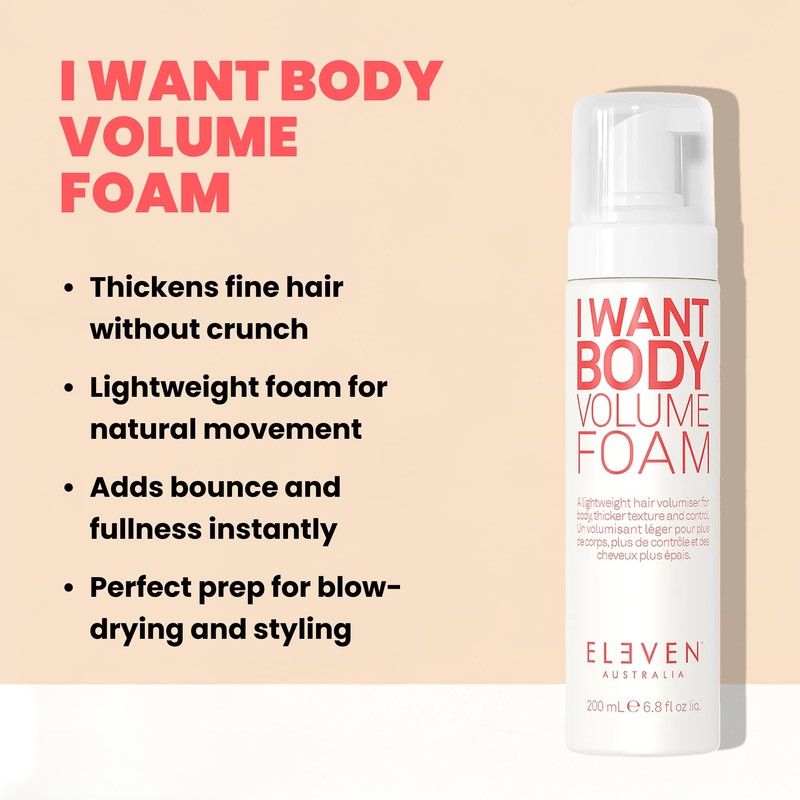 Eleven Australia I Want Body Volume Foam for Fine Hair,