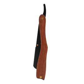 Manual Straight Edge Razor Non Slip Wood Straight Vintage Razors Without Blade for MenS80‑6 Black