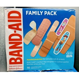 (2 PK) Band-Aid Brand Adhesive Bandage Family Variety Pack #110 Assorted Sizes.
