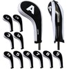 Andux Number Print Golf Iron Club Head Covers Long Neck