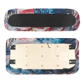 SEANATIVE Eagle American Flag Golf Cart Seat Covers Universal Fit with Elastic Edges All-Weather Golf Cart Seat Protectors Suits 2-Seat Anti-Slip Golf Cart Seat Protectors with Reinforced Stitching