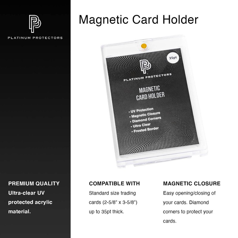 Magnetic Card Holder for 35pt Trading Cards (50 Pack) One