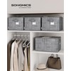 SONGMICS Storage Baskets, Set of 3 Fabric Storage Bins, 15.7