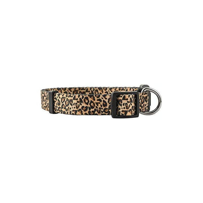 Collares de perro con estampado animal nativo (mediano, leopardo)