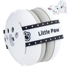 Dekukar Baby Ear Defender for Babies and Toddlers up to 4, Comfortable Baby Earmuffs with Adjustable Anti-Slip Stretchy Band-CE UKCA Certified (Ear defender, White)