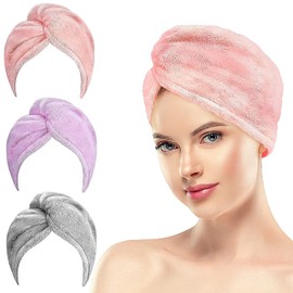 Fresh Hair Towel Wrap - Absorbent Microfiber 500 GSM Bath Towel, Quick-Drying Bathrobe, Magic Hair Warp Cap for Salon (Multicolor)