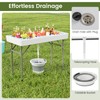 KOTEK Folding Ice Cooler Table, 4 FT Portable Ice Table