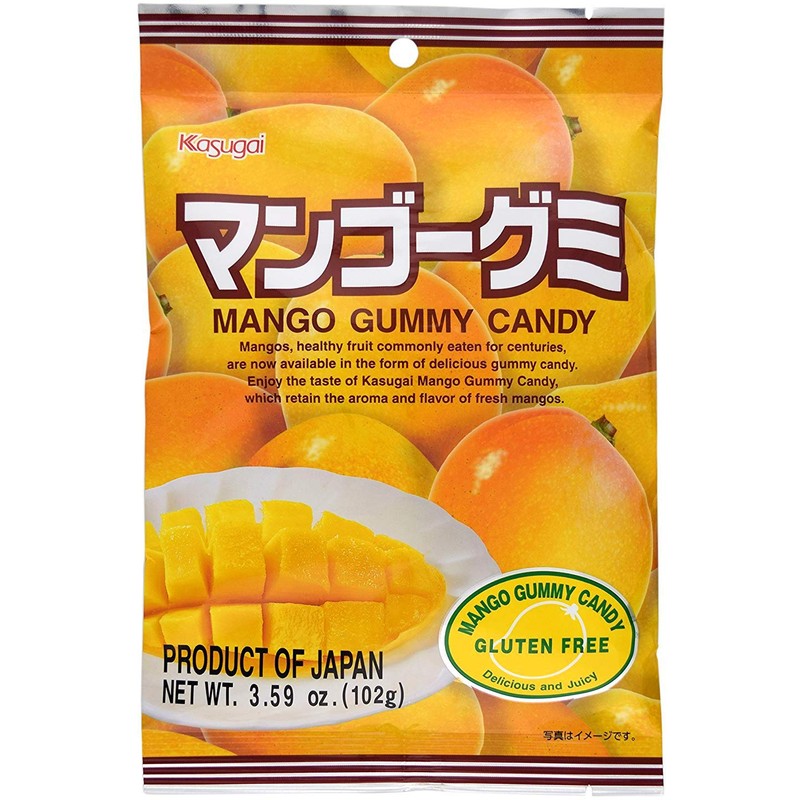 Kasugai Mango Gummy Candy 3.59oz (9 Pack)