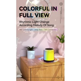 Sparrow2Trade Aura-Sync Surround TWS/RGB-Color Speaker, Small, Brown