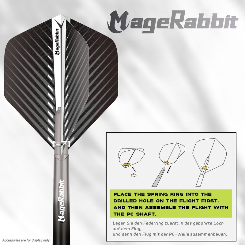 MageRabbit Dart Flights, Total 66Pcs,Standard Shape Dart Flight Set 22
