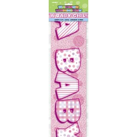Baby Girl Pink Prism Banner (3.6 Meters) 1 Piece - Elegant and Distinctive Decorative Banner for Celebration & Decor