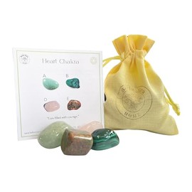 Anniversary Crystal Pack for Communication Prosperity Unconditonal Love Devotion Honesty by Bella Mira (Heart Chakra Crystals Pack)