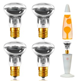 Lava Lamp Bulbs 30 Watt, R39 E17 Reflector Type Lava Lamp Light Bulb, 120V Replacement Light Bulbs for Lava Lamps and Glitter Lamps, Dimmable, 2700K Warm White, 4 Pack