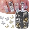 6Grids Butterfly Nail Charms - 3D Acrylic Butterflies Nail Art