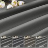 KangBang Grey Pinch Pleated Curtains 90 Inches Long for Bedroom,