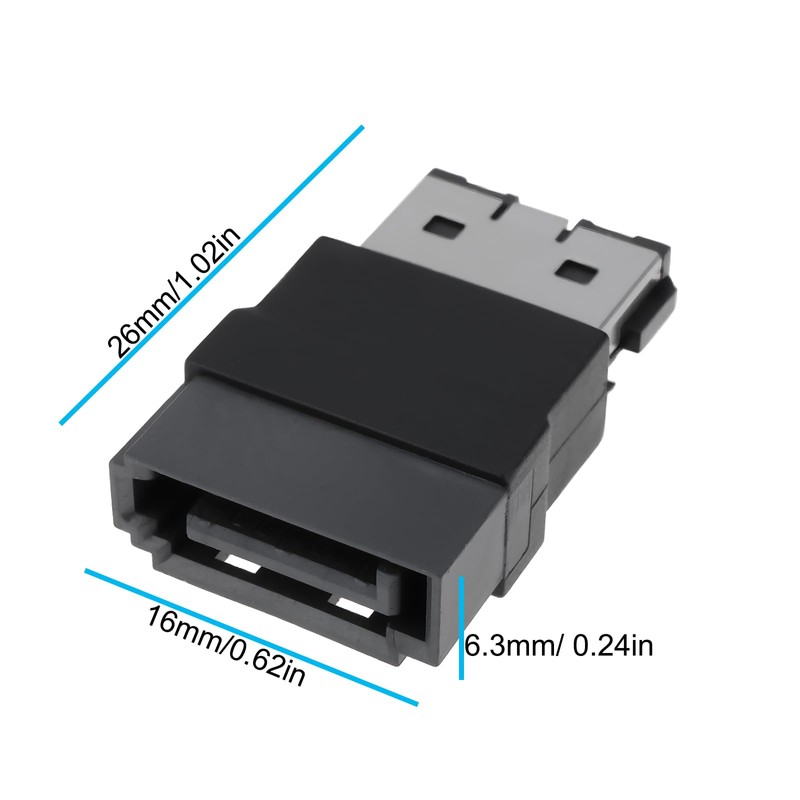 Create idea 2pcs ATA 7Pin Male to ESATA 7 Pin