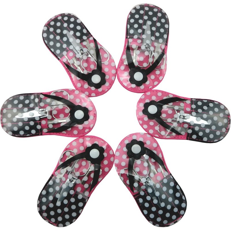 Spove Shoe Polka Dot Flip Flop Design Manicure Kit Shape