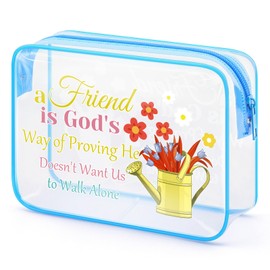 Friendship Gifts for Women Clear Makeup Bag Christian Gifts Best Friend Gift Cosmetic Bag Christmas Birthday Gifts for Friend Soul Sister Teen Girl Graduation Gifts for Her Travel Clear Toiletry Bag