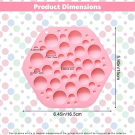 Heyiminy Silicone Hot Cocoa Bomb Mold, 49 Cavities Semi Sphere Cocoa Bomb Mold in 4 Different Sizes, Non-Stick Silicone Hot Chocolate Bomb Mold for Making Hot Cocoa Bombs, Chocolates, Hard Candy