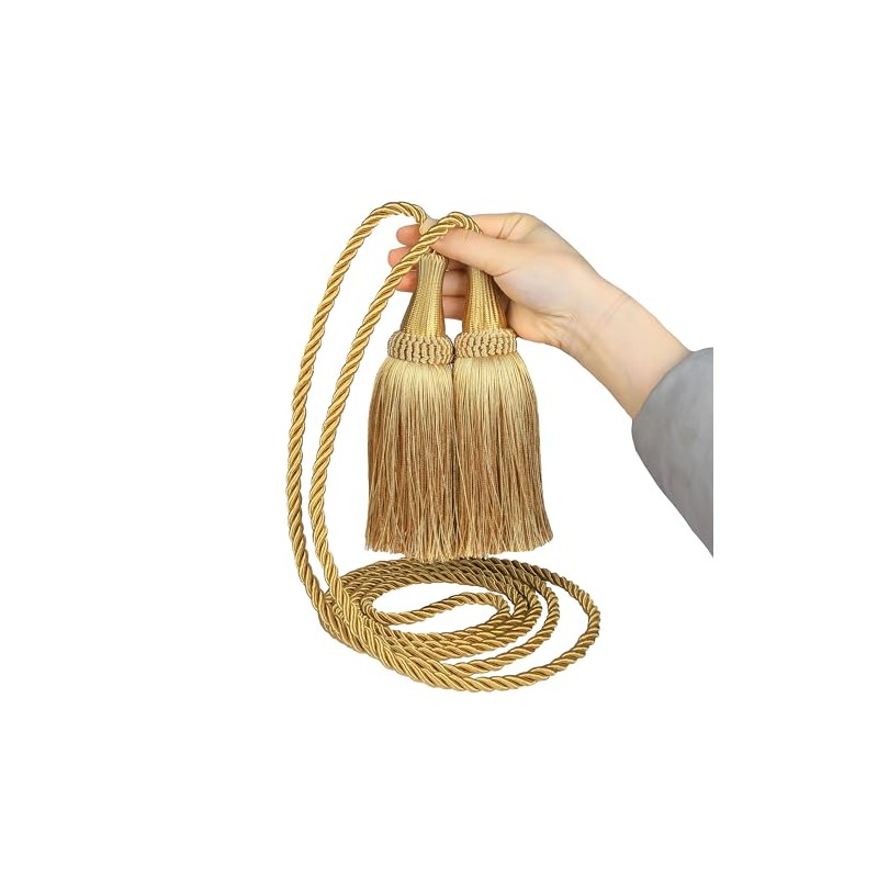 Fenghuangwu 2 Pack Weighted Pew Ropes with Tassels-Extended Tassel Rope