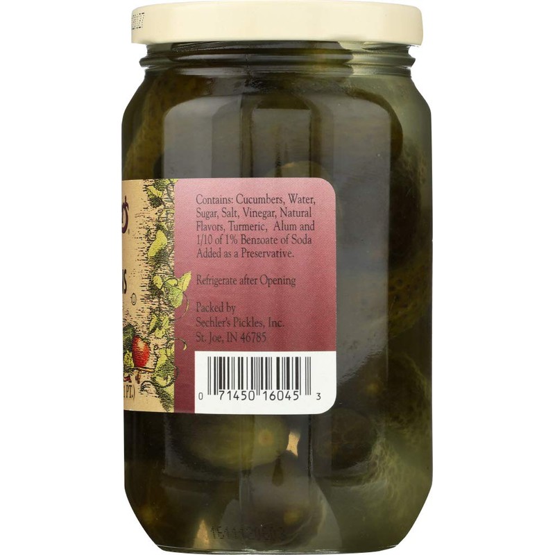Sechlers Pickles Gherkins Sweet, 16 oz