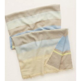American Eagle Outfitters Aerie American Eagle AEO Oblong Striped Blanket Scarf Grey Blue Yellow Spring