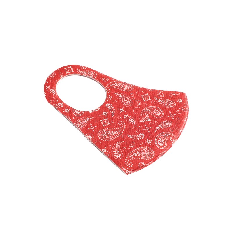 Komonee Face Mask Washable Reusable Red Paisley Dustproof Cloth Mouth