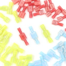 Hilitchi 180pcs Male Female Fully Insulated Wire Crimp Terminal Nylon Quick Disconnects Wire Terminals Connector Set