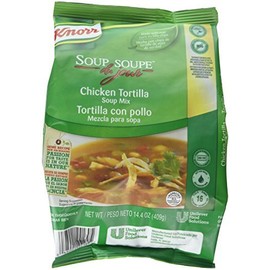 Knorr Professional Soup du Jour Chicken Tortilla Soup Mix No added MSG, 0g Trans Fat per Serving, Just Add Water, 14.4 oz, Pack of 4