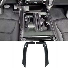 RQING for Ford F-150 2021 2022 2023 2024 2025 2026 F150 Front Center Console Dashboard Side Panel Trim Carbon Fiber Pattern