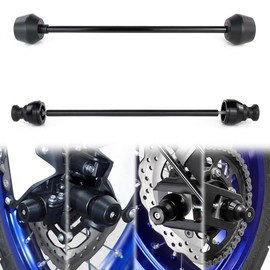 Mantt Front Rear Axle Sliders Fit for Tenere 700 2024 2023 2022 2021 Rear Frame Sliders Crash Pads Protectors with Swing Arm Spools Front Fork Rear Axle Sliders