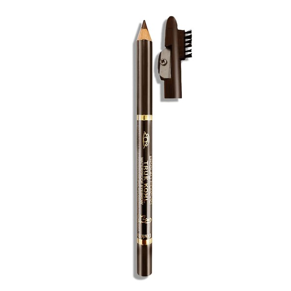 Beauty Forever True Kohl Waterproof Eyebrow Pencil with Sharpener, Definer, Matte Finish, Long Lasting, Waterproof, Suitable For All Eyebrow Shapes, Natural Looks 402 Dark Brown