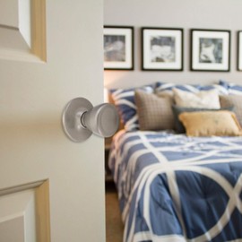 Design House 781914 Tulip 2-Way Adjustable Passage Door Knob, Satin Nickel