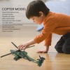 Alloy Copter Model Simulated Lifelike Diecast Pull Back Sound Light