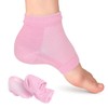 Heel Socks Gel Height Increase Insole Height Elevator Heel Lift Heel Cushion Heel Protector Concealed Foot Bed for Women Men Pink 2.5cm