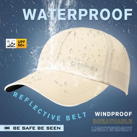 TOPEX XL/XXL Waterproof Baseball Cap Men Running Cap Women Summer Cap Sun Hat Baseball Cap Sports Golf Tennis Cap Running Cap UV Protection, tx94580_beige, L-XL