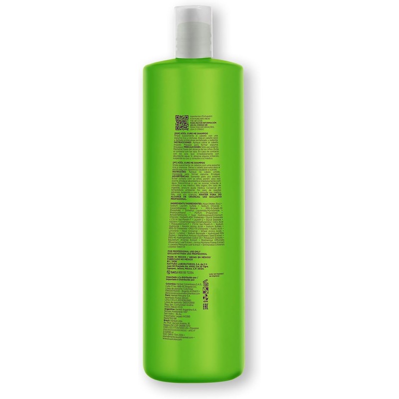 KÜÜL Cure Me Shampoo Reconstructor Cabello Seco Maltratado Debilitado 1L