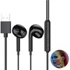 USB Earphones with Microphone for PC, USB Computer Headphone with