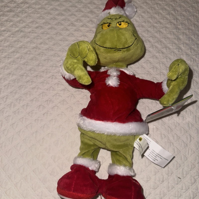 Gemmy 2024 The Grinch ANIMATED 14" Plush Gemmy Heart Hands