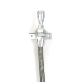 American Shifter Company 727 Billet / SS Braid Locking Transmission Dipstick  Firewall/Trans Mnt rat
