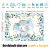 Sensfun Elephant Boy Baby Shower Backdrop, Blue Floral Elephant Baby