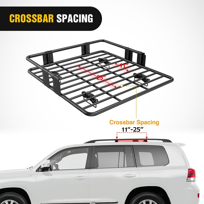 Nilight 43" x 39" x 6" Universal Roof Rack Cargo