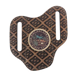 Western Trenditions Llc Mens Red Dirt Hat Co Pancake Knife Sheath Desert Scene Logo Patch